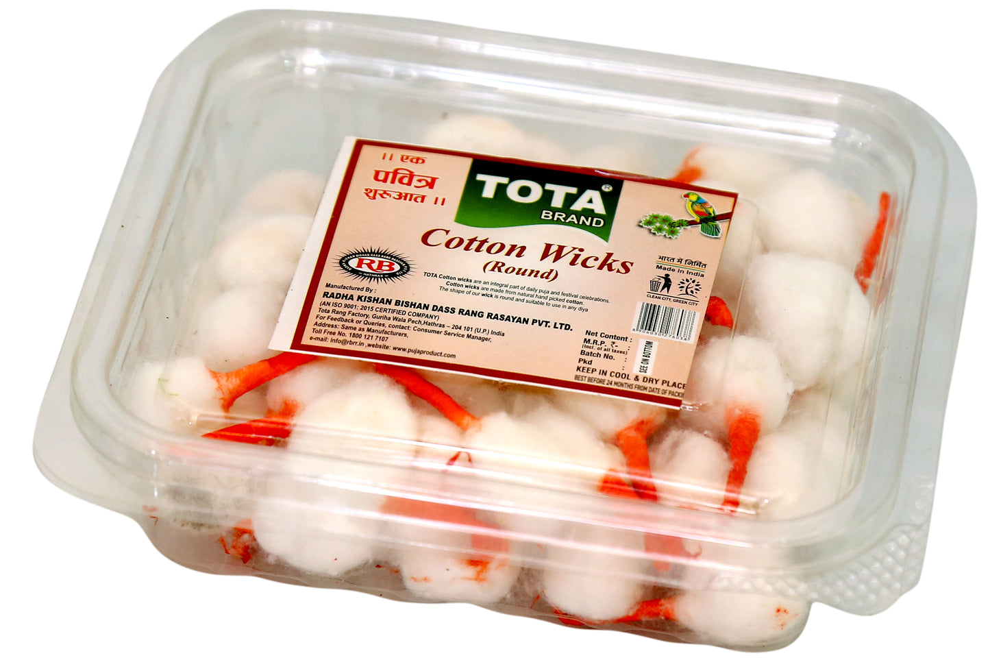 Tota Cotton Wicks Round 15gm