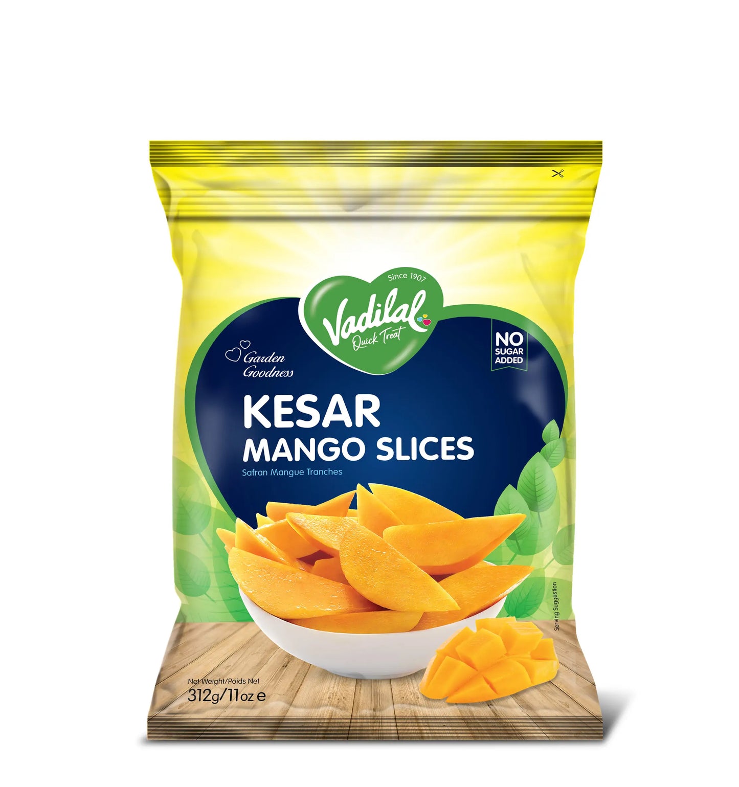 Vadilal Kesar Mango Slices 312 Gm
