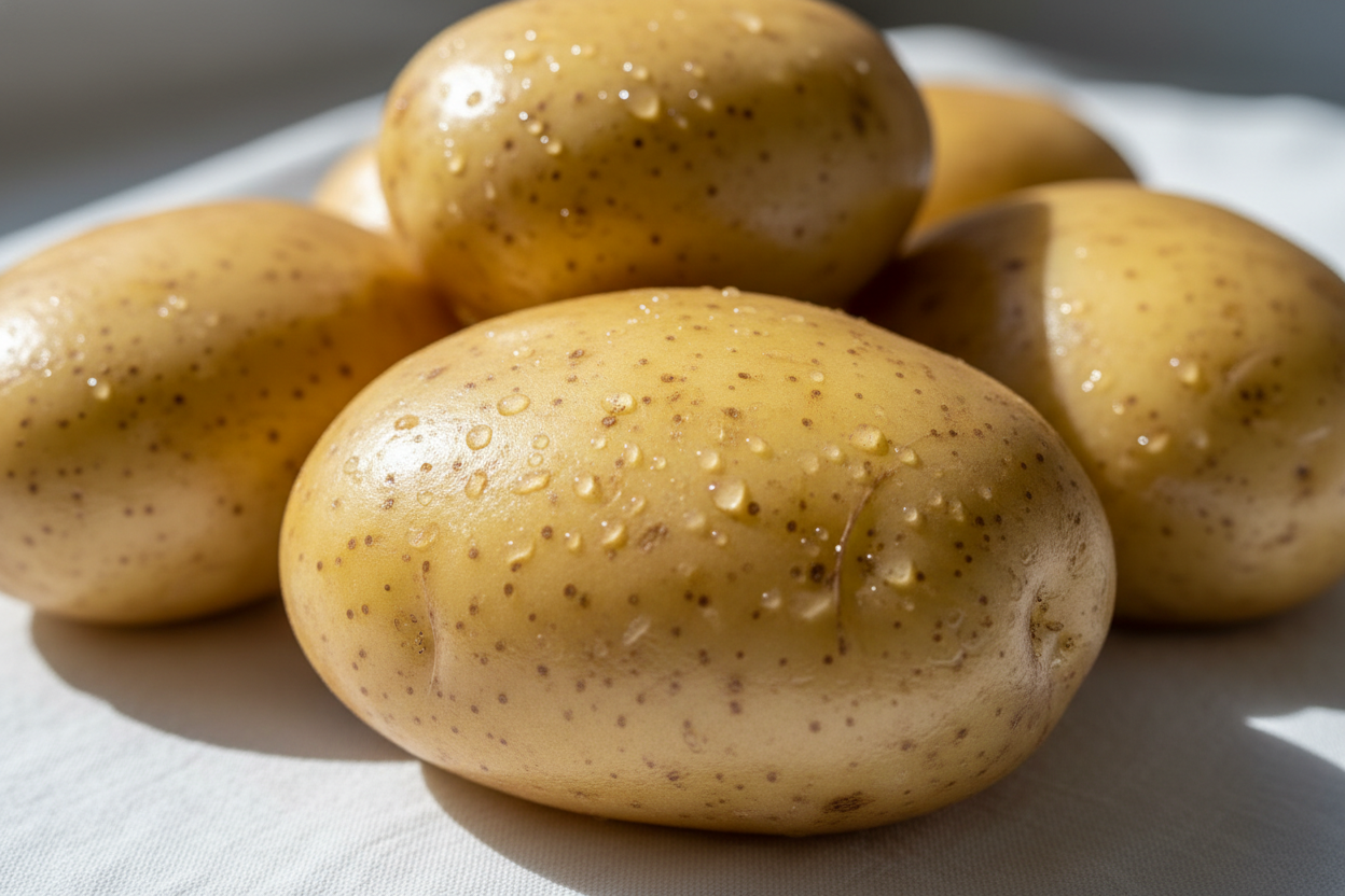 fresh washed potato big